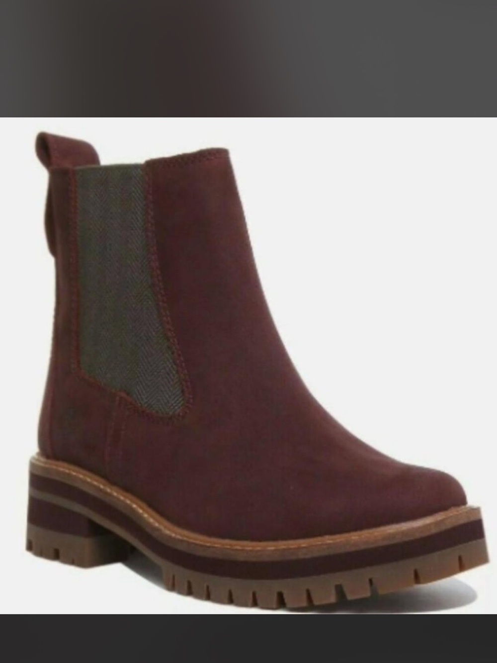 Timberland Women's Burgundy Chelsea Lug Boot